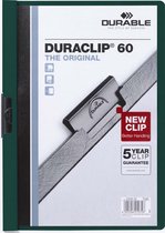 DuDurable Duraclip 60, Clip File voor 1-60 Vellen A4 - Donkergroen