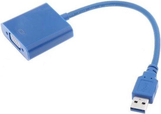 USB 3.0 A Male vers VGA 1080P HD - Carte vidéo externe - 0,20m - Blauw | bol