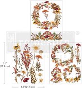 Re-Design with Prima - decor transfer - Dried wildflowers