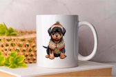 Mok Rottweiler - Christmas - Gift - Cadeau - HolidaySeason - MerryChristmas - HolidayCheer - dogs - puppies - puppylove - honden - puppyliefde - mijnhond