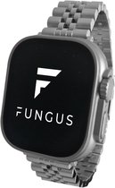 Fungus - Smartwatch bandje - Geschikt voor Apple Watch 42 / 42 / 45 / 49 mm - Series 1 2 3 4 5 6 7 8 9 SE Ultra iWatch - Metaal - Zilver