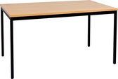 Furni24 Multifunctionele tafel 140x80 cm beukendecor/zwart