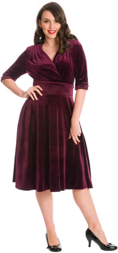 Dancing Days - DATE NIGHT Robe évasée - L - Rouge Bordeaux