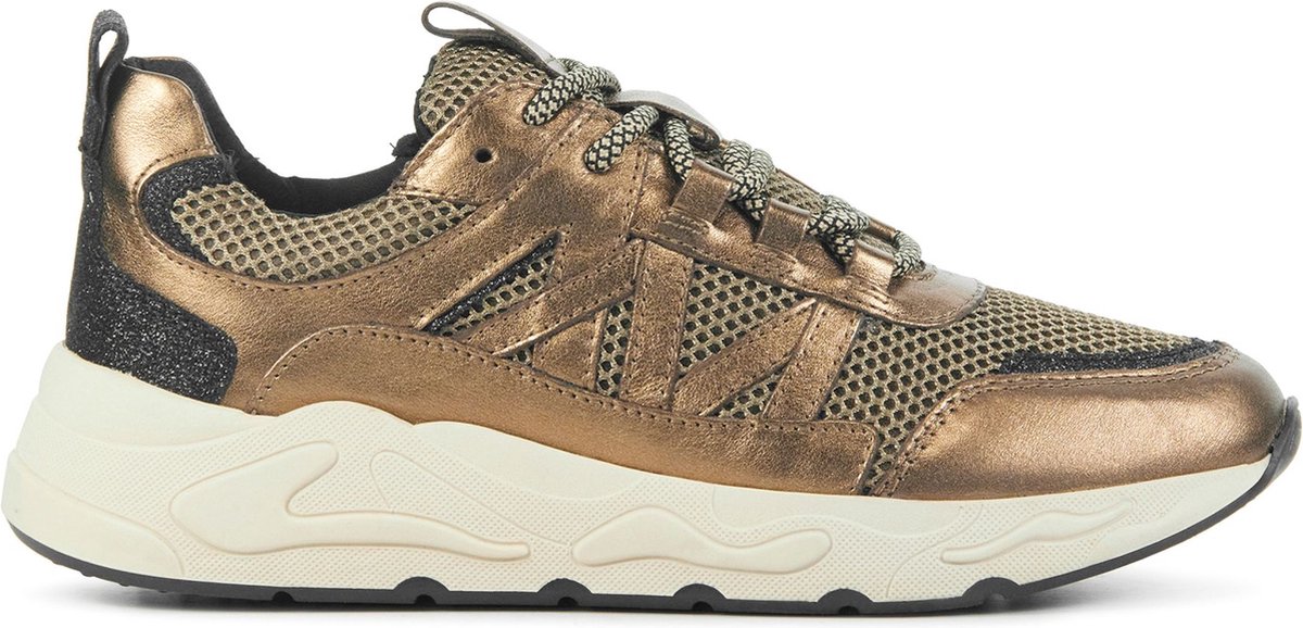 Lina Locchi Sneakers Dames Lage sneakers Damesschoenen Suède L1345 Brons