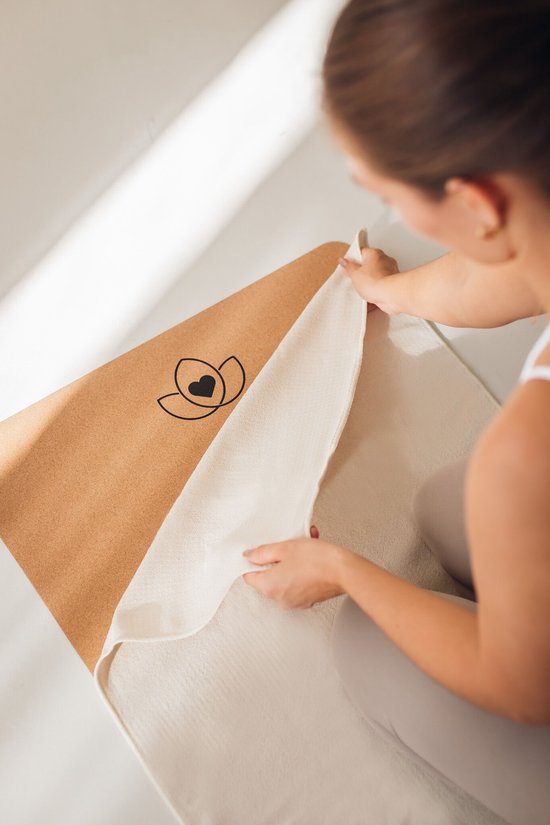 Yoga handdoek antislip sand - Lotus van Merkloos — afbeelding 4
