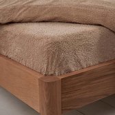 Decoware® Teddy fleece hoeslaken - mink - 180x200 cm