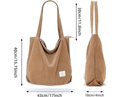 tas voor dames, schoudertas met ritssluiting, grote shopper, tas, handtas, schoudertassen voor werk, kantoor, reizen, winkelen, school en dagelijks gebruik