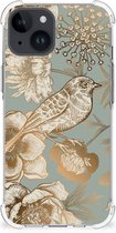 Case Geschikt voor iPhone 15 Vintage Bird Flowers