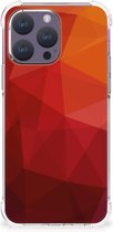 Shockproof Case Geschikt voor iPhone 15 Pro Max Polygon Red