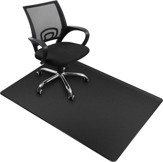 Vloerbeschermingsmat | Bureaustoelmat | 90 x 120cm | Harde vloer | Verbeterde versie - Multifunctioneel stoelkleed voor thuis (zwart, 120 x 90 cm)