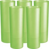 Juypal longdrink glas - 12x - groen - kunststof - 330 ml - herbruikbaar - BPA-vrij