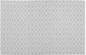 Rechthoekige placemat grafische print wit - texaline - 45 x 30 cm - Onderleggers