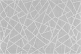 Rechthoekige placemat grijs grafische print - texaline - 45 x 30 cm - Onderleggers