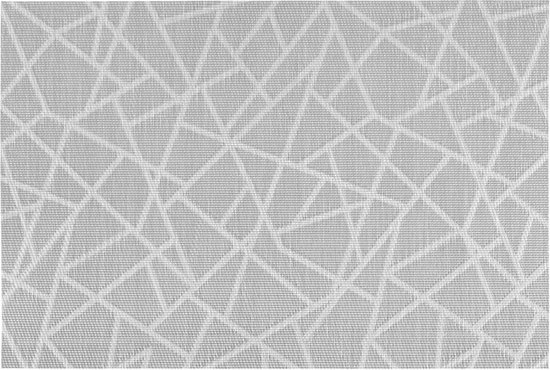 Rechthoekige placemat grijs grafische print - texaline - 45 x 30 cm - Onderleggers
