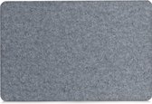 1x Rechthoekige placemats grijs vilt 45 x 30 cm - Tafeldecoratie - Borden onderleggers