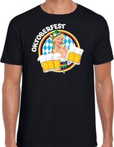 Bellatio Decorations T-shirt de déguisement Oktoberfest pour hommes - Vêtements pour la fête de la bière allemande/allemande - noir M