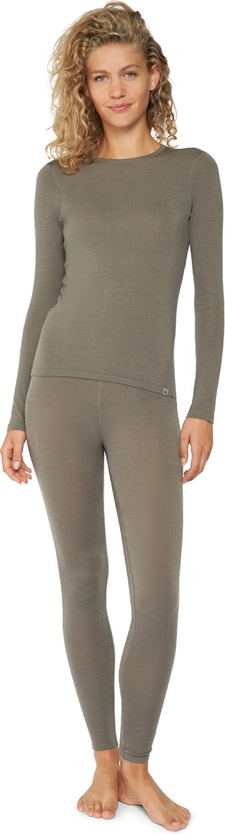 DANISH ENDURANCE Thermo Ondergoed set voor Dames - van Merino Wol - Ademend - Grijs- M - DANISH ENDURANCE