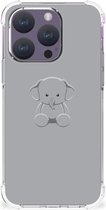 Telefoonhoesje Geschikt voor iPhone 15 Pro TPU Case met transparante rand Baby Olifant