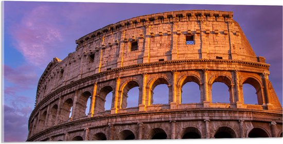 Acrylglas - Colosseum - Rome - Stad - Gebouw - 100x50 cm Foto op Acrylglas (Met Ophangsysteem)