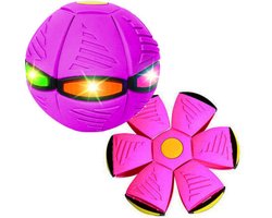 foto van Vliegende ufo bal - LED - Roze - Huisdier speelgoed - Creatieve decompressie bal - Binnen en buiten gebruik