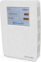 CO2 meter - SenseAir tSENSE - CO2, relatieve luchtvochtigheid, temperatuur, touchscreen, grafiek op display