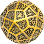 Lapi Toys - Dungeons and Dragons D60 dobbelsteen - D60 DnD dobbelsteen - D60 D&D dobbelsteen - Metaal - Goud