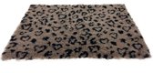 Vetbed - Hondenmat - Print Luipaard - Beige/Zwart - Gerecycled - 100X75 cm