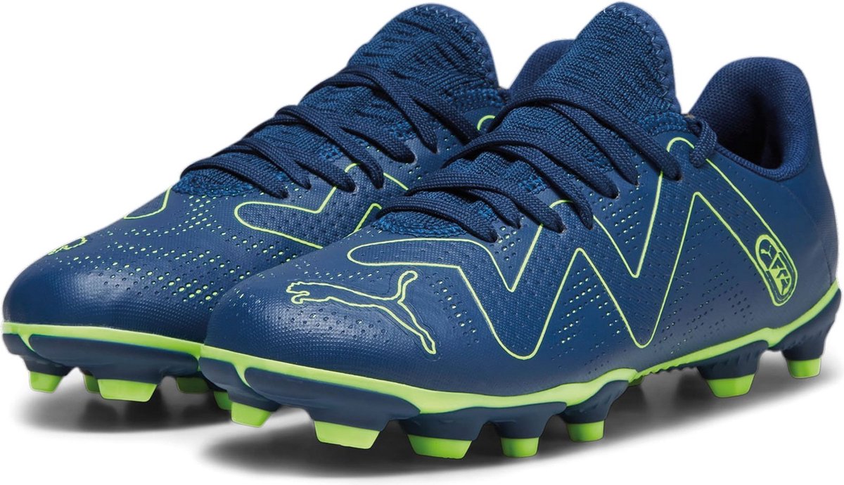 PUMA FUTURE PLAY FG/AG Jr Kinder Sportschoenen - Blauw/Groen - Maat 29