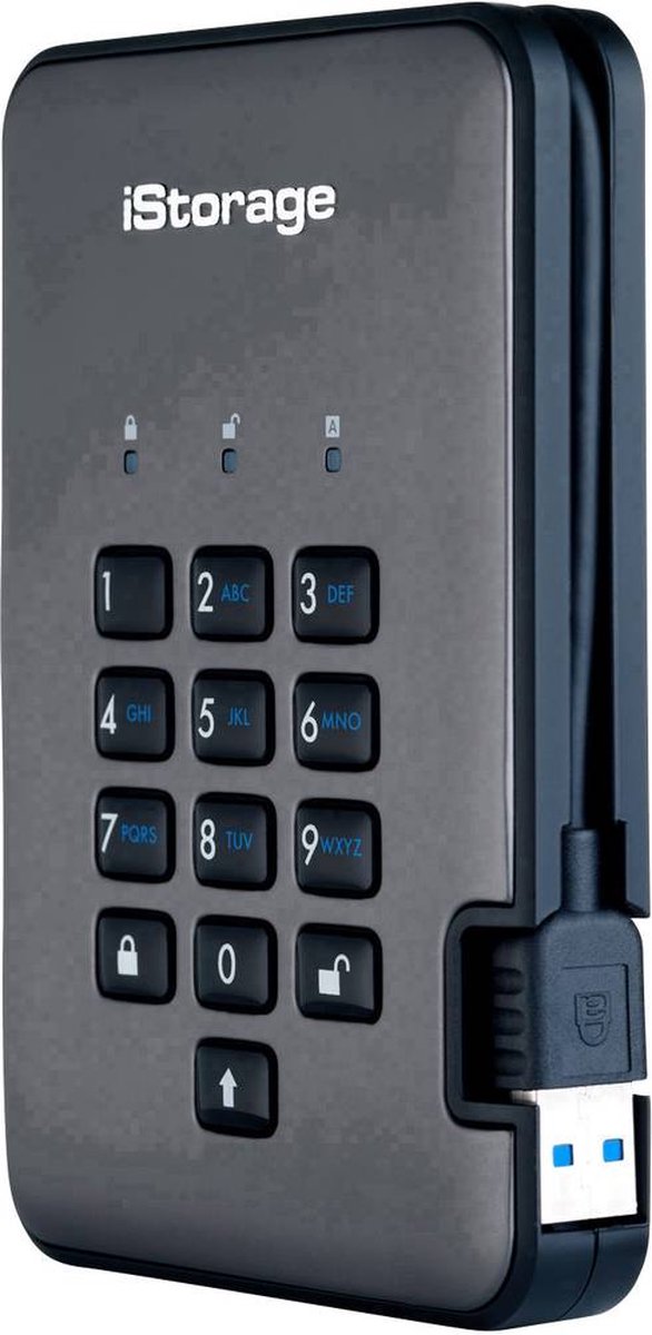 iStorage diskAshur PRO2 1000GB Zwart, Grafiet externe harde schijf van Merkloos — afbeelding 5
