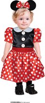 Guirca - Mickey & Minnie Mouse Kostuum - Piepklein Minnie Muisje - Meisje - Rood, Zwart - 18 - 24 maanden - Carnavalskleding - Verkleedkleding