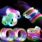 36 stuks led-lichtarmbanden, knipperende armbanden in het donker, glowstick-armband, verlicht speelgoed voor afstuderen, verjaardag, feest, geschenken, armband voor kinderen en volwassenen
