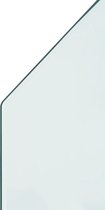 Cheminée à Plaque de Verre The Living Store - 80 x 50 cm - Glas Trempé de Haute Qualité - Capacité de Charge 250 kg