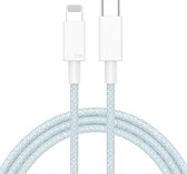 Oplader voor iPhone en iPad - datakabel adapter kabel - USB-C naar 8-pin (lightning) - 1 meter - Blauw - Provium