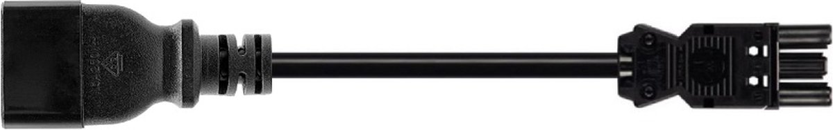 Schroff installatiestekker stroomkabel voor UPS/PDU - Wieland GST18® - C20 / zwart - 5 meter