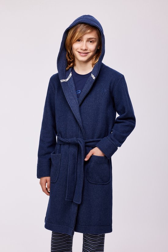 Woody Garçons- Robe de chambre pour homme bleu foncé - taille 12 ans