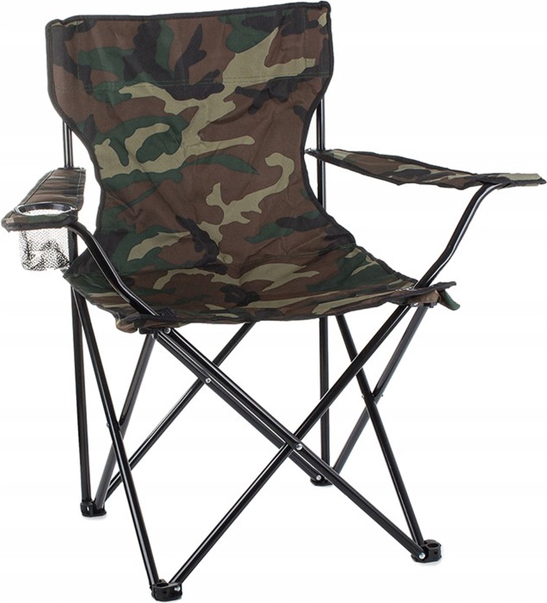 Grote reisvisstoel met camouflageprint- Visstoel- Campingstoel- Camping- Caravan-Camper