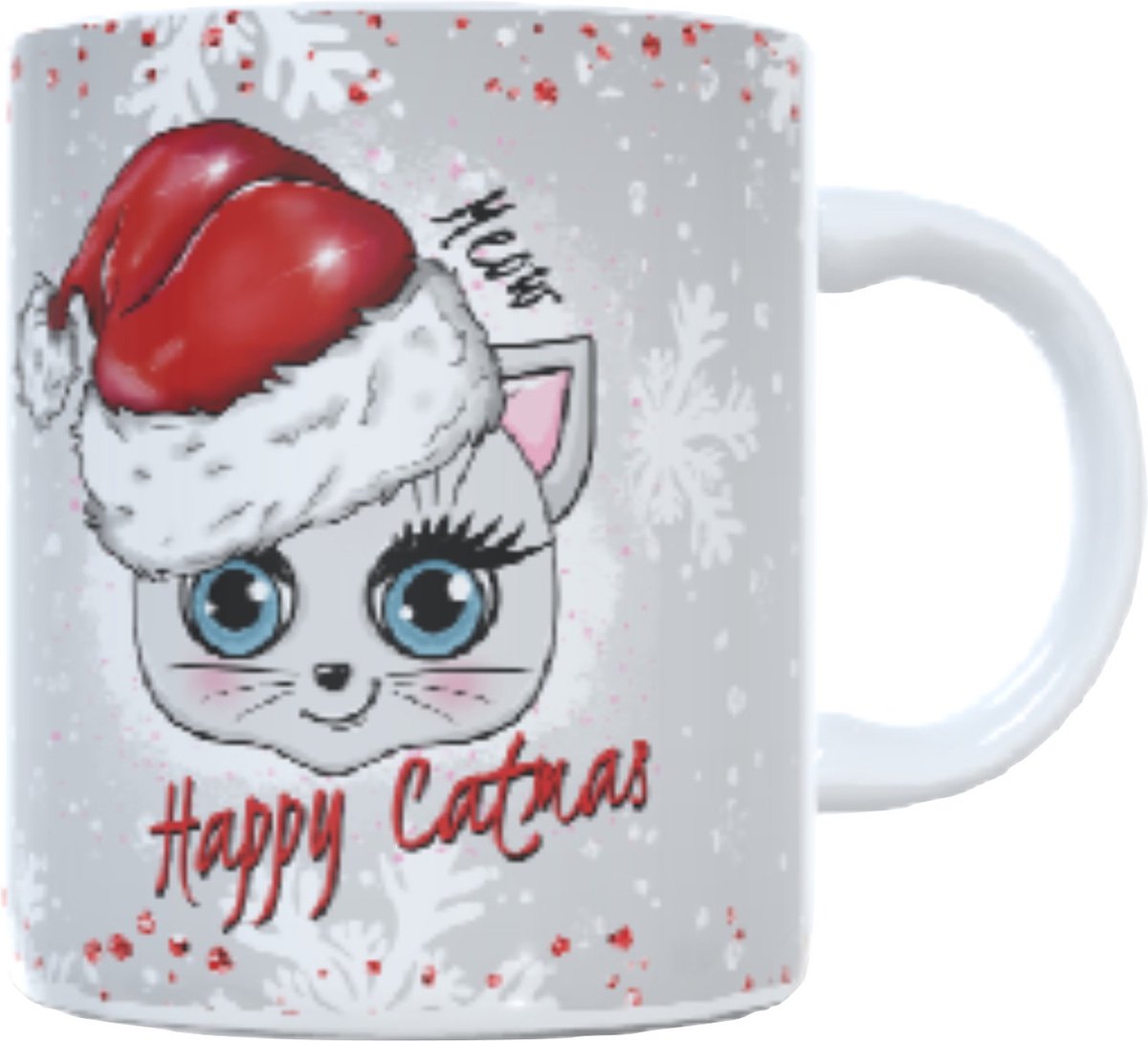 Koffie beker - thee mok Happy catmas - kerst geschenk - kat