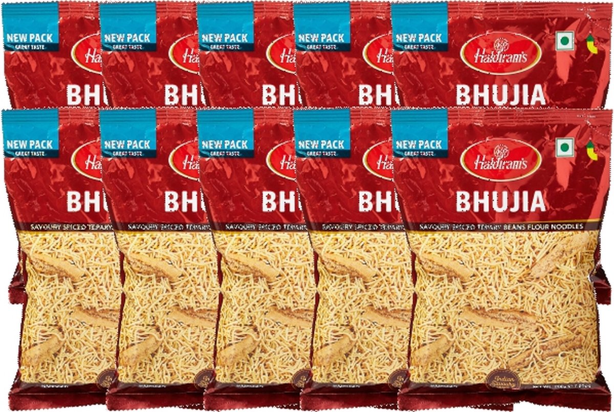 Haldiram Bhujia - knapperige snack van bonen- en kikkererwtenmeel - 200g