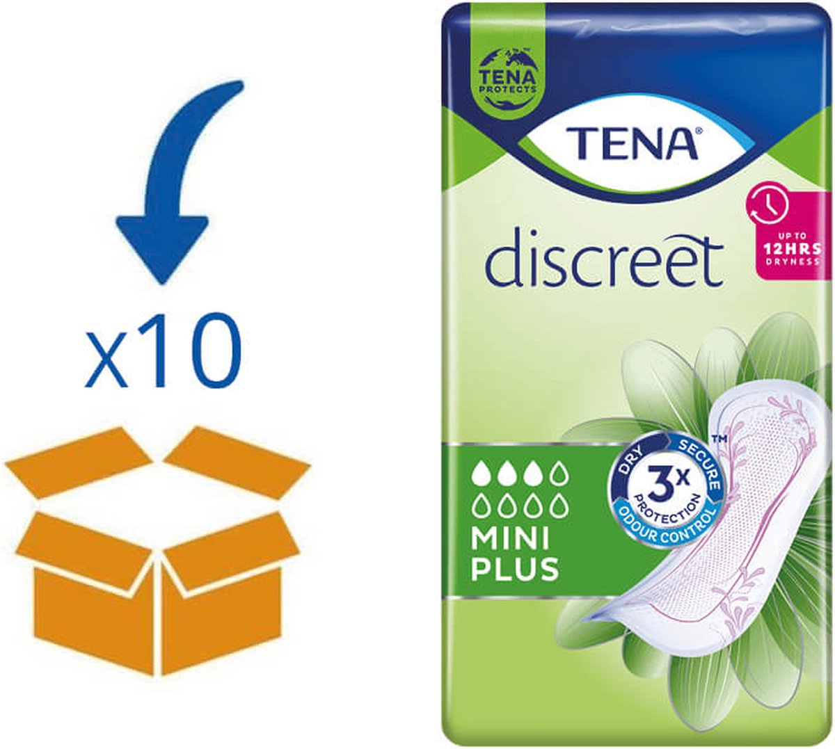TENA Discreet Mini Plus verbanden- 10 x 20 stuks (TENA Lady) - TENA