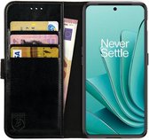 Rosso Element Book Case Wallet Hoesje Geschikt voor OnePlus Nord 3 | Portemonnee | 3 Pasjes | Magneetsluiting | Stand Functie | Zwart