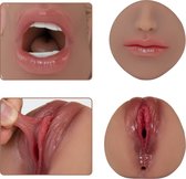 Le Cose Realistic Passion Toy - Ultra Realistische 3D Masturbator - Kunstvagina -Vagina, Anus en Mond - Pocket Pussy -Sex Toys - Seks Toys - Masturbator voor man -Sex Toys voor Mannen -Pussy 2 in 1 -Masturbator -Realistisch - 2 in 1 - Blowjob-Nep kut