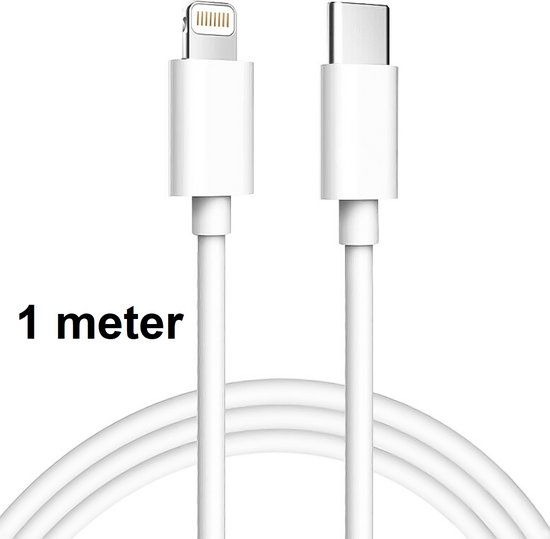 USB-C naar Lightning kabel geschikt voor iPhone 14 & iPad Pro - 1 meter