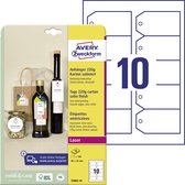 Avery-Zweckform T2002-10 Etiketten (A4) 90 x 50 mm Karton Ultra-wit 100 stuk(s) Niet hechtend Labels