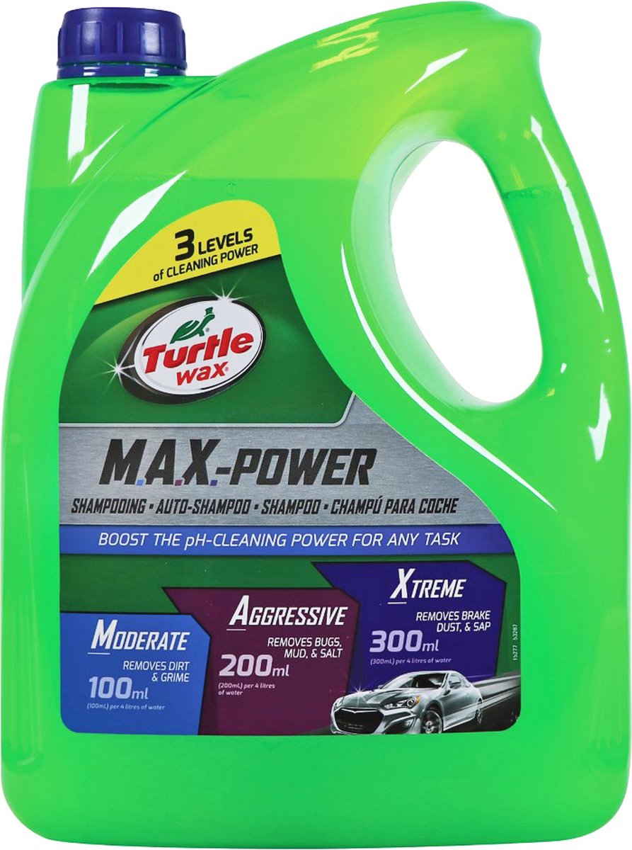 Turtle Wax 53287 Max-Power Shampoo Car bol - | Auto 4L Wash