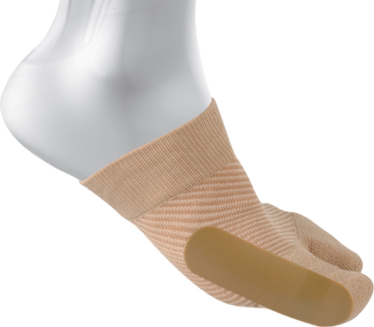 OS1st HV3 Hallux Valgus brace maat L/XL - beige - flexibele teenspalk - naadloos - compressie - ademend - vermindert zwelling - verlicht pijn