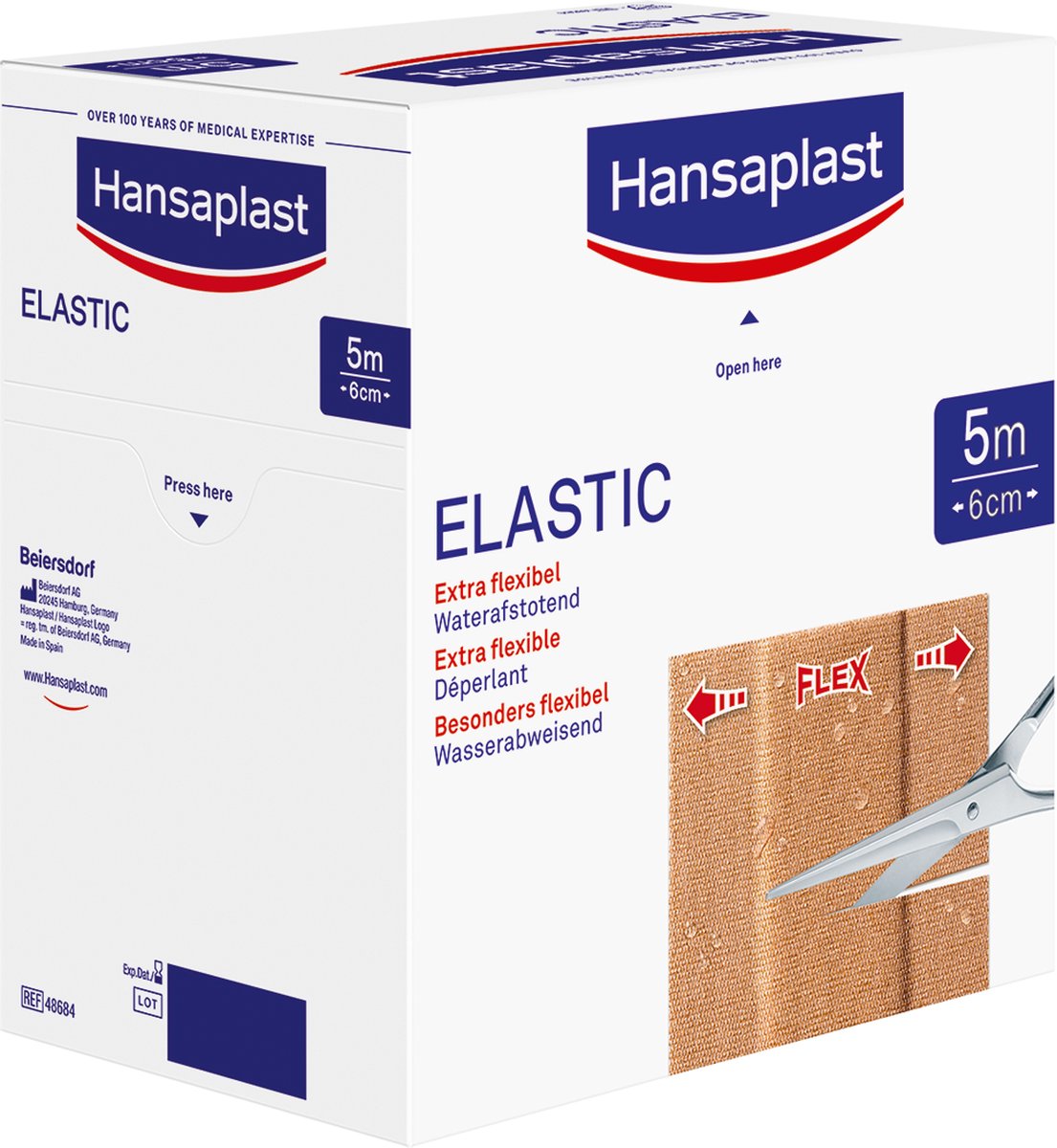 Hansaplast Elastic Family Pack Pleisters - 5m x 6cm | bol.com