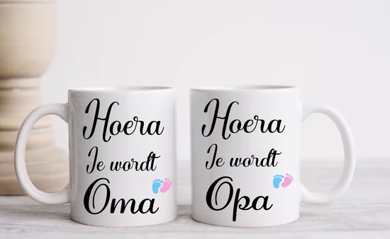 Tasse à café Hourra, tu vas être une grand-mère Mug - Tasse à café - Citations - 'Hourra, tu vas être une grand-mère' - Dictons - Tasses - 350 ML - Tasse - Tasses à café - Tasse à thé - Tasse avec texte - Chocolat tasse de lait