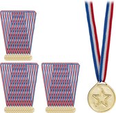 Relaxdays 36x médailles d'or pour enfants - médailles enfants - médaille sportive