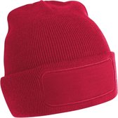 Beanie Rood - One Size - Gebreid / Knit - Muts Heren - Muts Dames - Slouchy Beanie Basic - Mutsen - Warme Muts Herfst en Winter - Wintersport