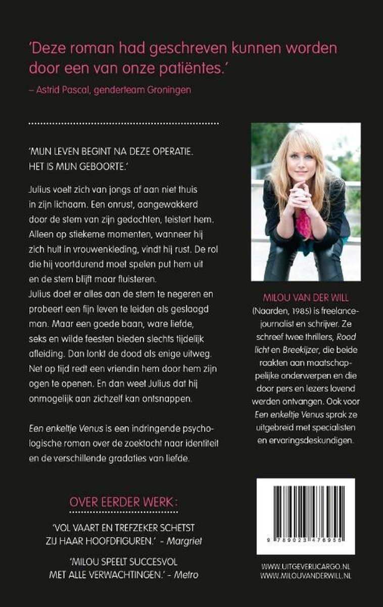 Een enkeltje Venus - back cover